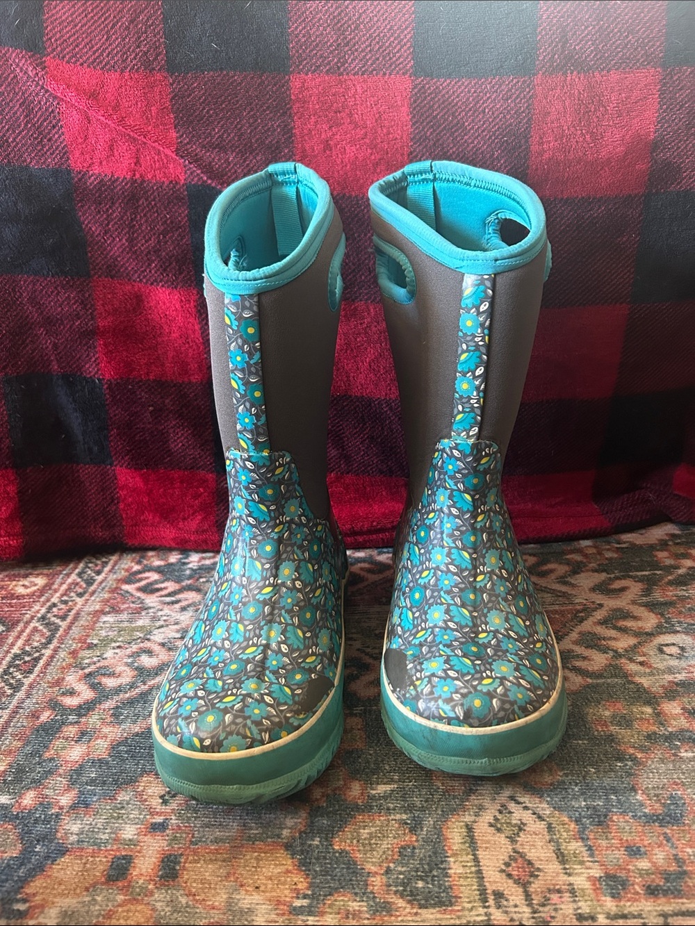 Kids Bogs Floral Winter Boots